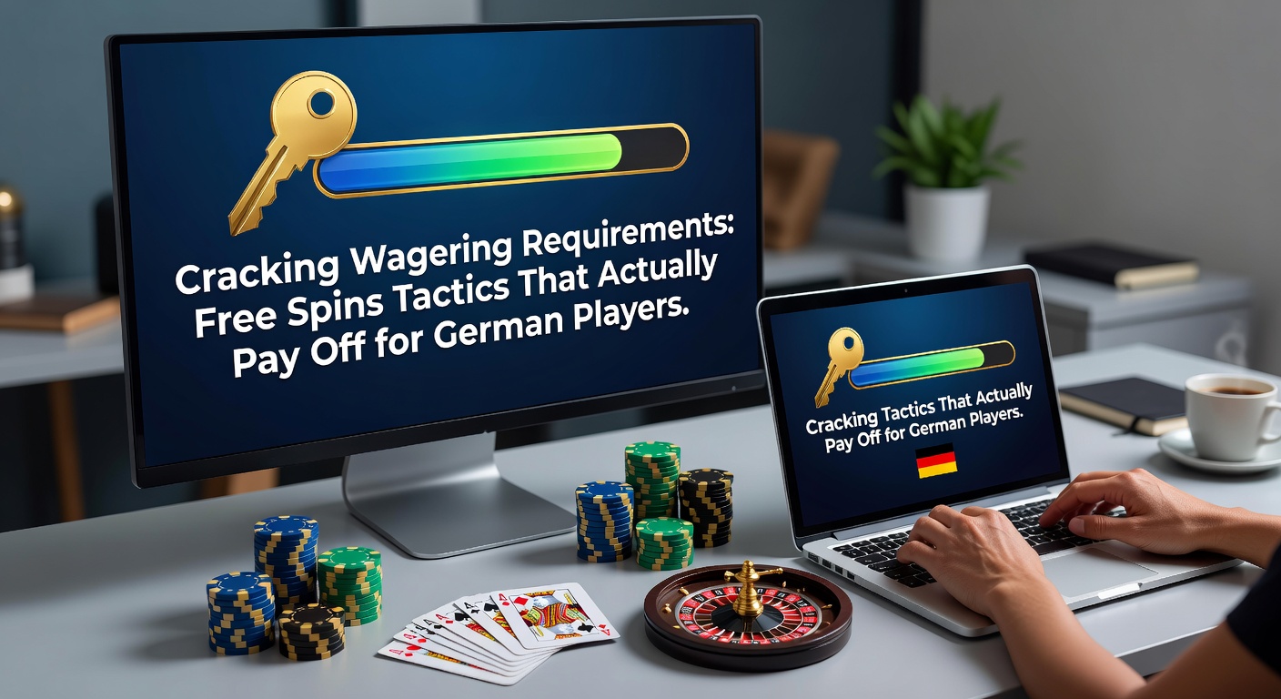 Detaillierte Infografik zu Taktiken beim Knacken von Wagering Requirements mit Free Spins, inklusive Slot-Beispielen und Umsatzberechnungen für deutsche Spieler