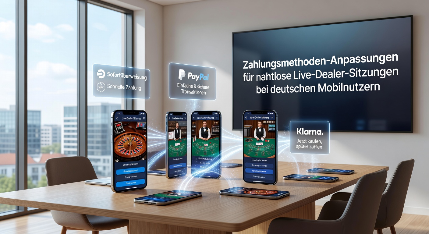 Visualisierung angepasster Zahlungsabläufe in Live-Dealer-Umgebungen auf Mobilgeräten